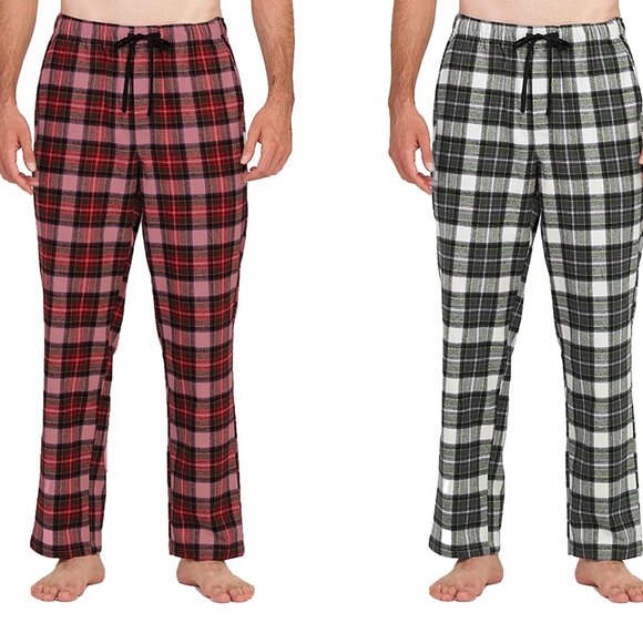 Men's Ultra-Soft Cozy Comfy Breathable Flannel Plaid Lounge Pajama Sleep Pants - Picture 3 of 16